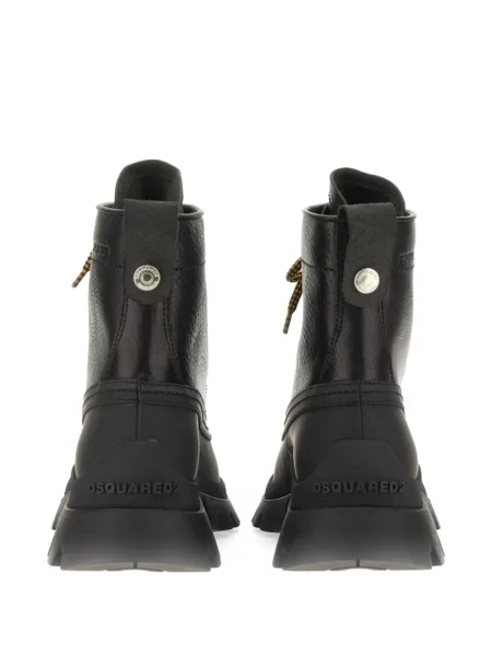 Botine Dsquared2 cu șireturi din dantelă negru