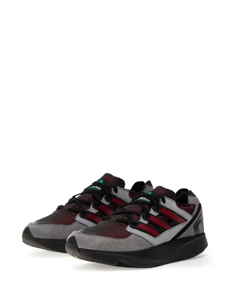 Pruhované pás kalhoty jogger Adidas s potiskem růžové