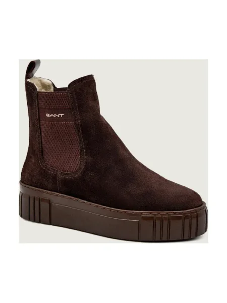 Gant Ghete chelsea Snowmont | piele întoarsă maro