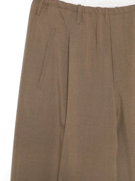 Pantaloni Magliano plisate maro