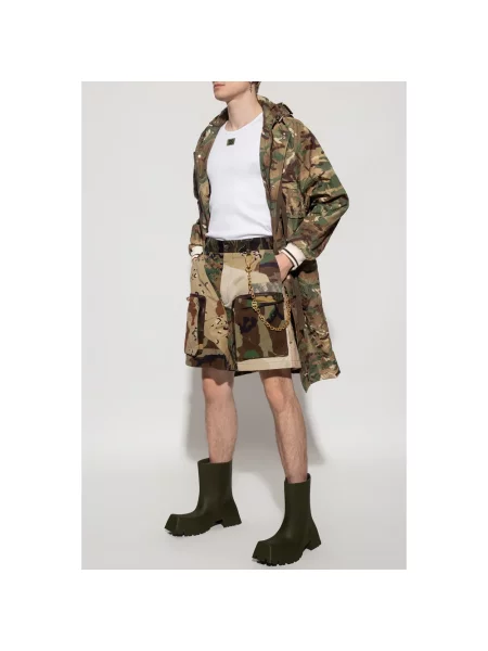 Kurtka Dolce And Gabbana z kapturem w kamuflażu biała