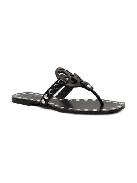 Șlapi Tory Burch din piele negru