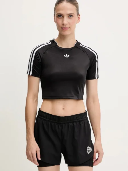 Тениска adidas Originals Teamgeist дамска черно