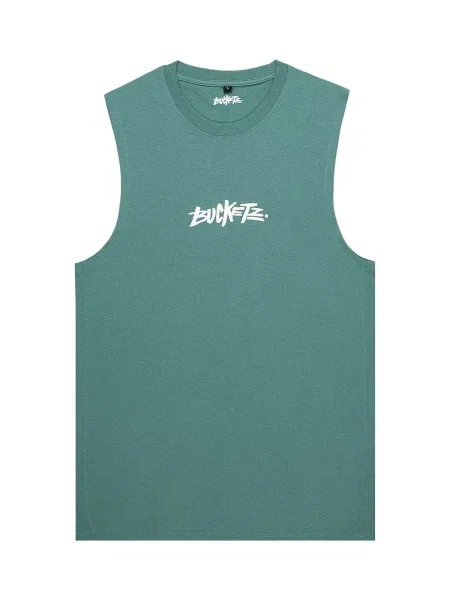 Bucketz Tricou verde petrol alb