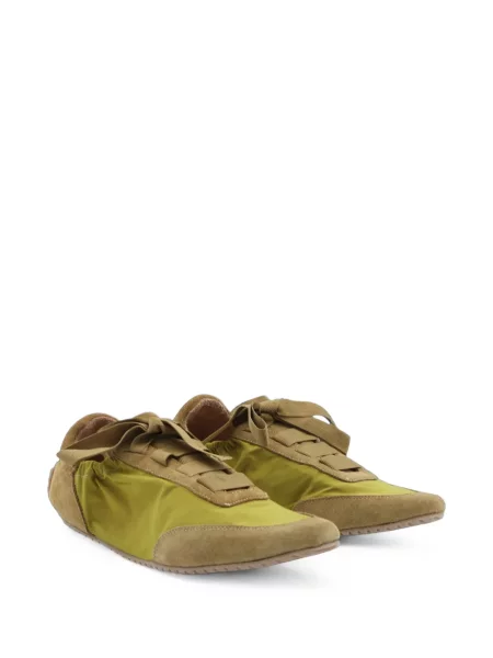 Sneakerși Odissì din piele de căprioară verde