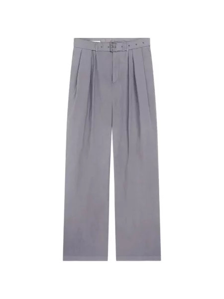 Cu centură pantaloni Dries Van Noten gri