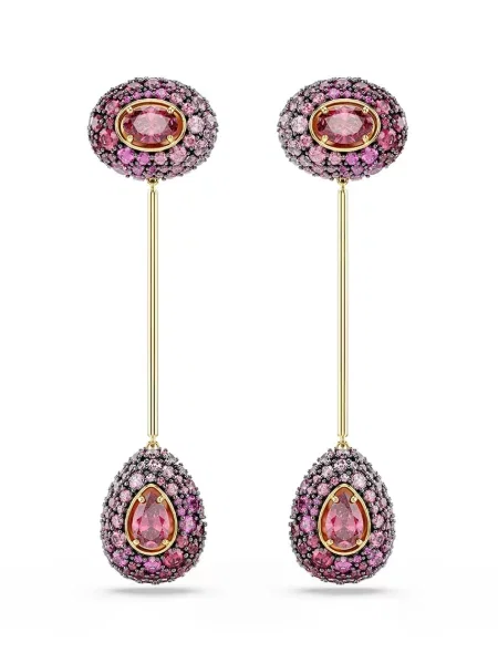 Swarovski cercei pentru femei placati cu aur zirconiu cubic SUBLIMA roz