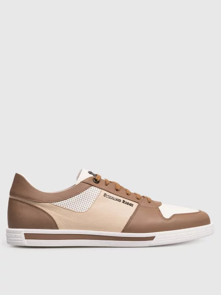 Кожаные кроссовки Stefano Ricci коричневые