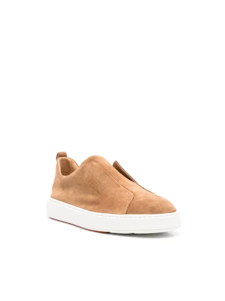 Sneakersy Santoni casual brązowe