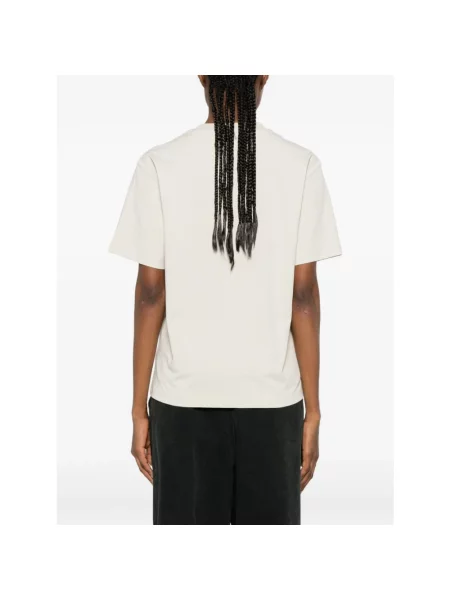 Adidas by Stella McCartney t-shirt treningowy z bawełną beżowa