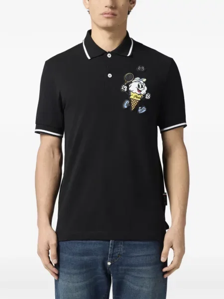 Polo Philipp Plein με σχέδιο μαύρο