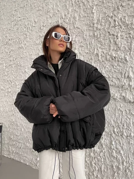 Зимова куртка Milirud нейлон/поліестер чорний