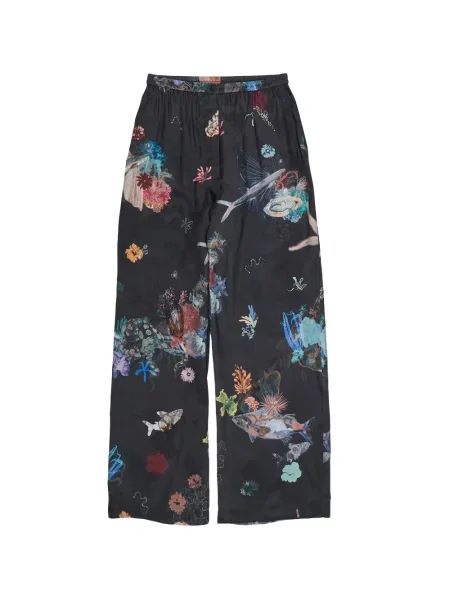 Pantaloni Bimba Y Lola cu model floral cu imagine negru