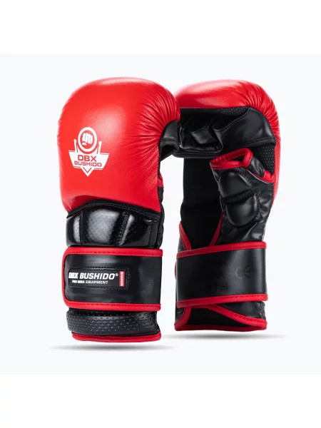 Rękawice grapplingowe DBX BUSHIDO MMA Premium czarny/czerwony czarne