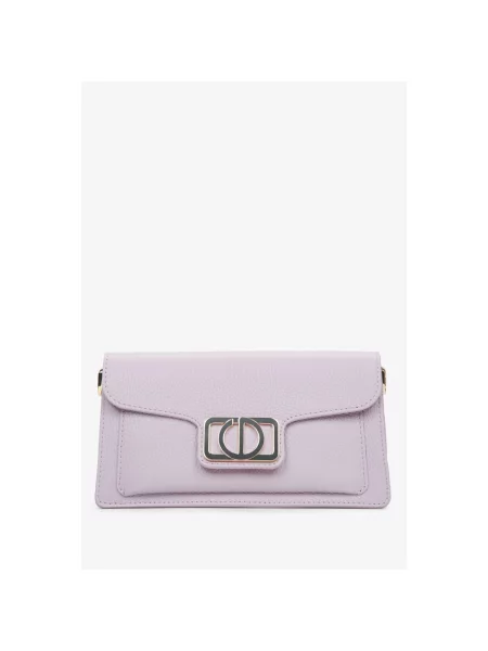 Сумка багет шкіряна Estro фіолетова