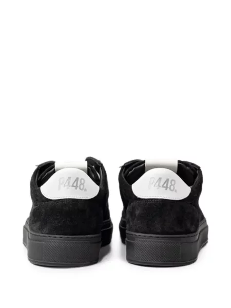 Sneakerși P448 din piele de căprioară negru