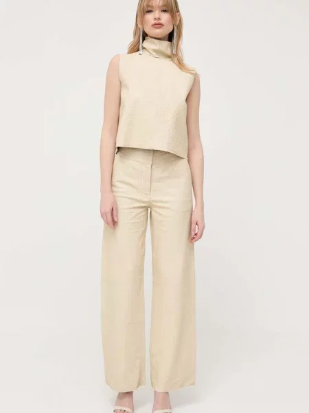 Блузка Notes du Nord бежевий