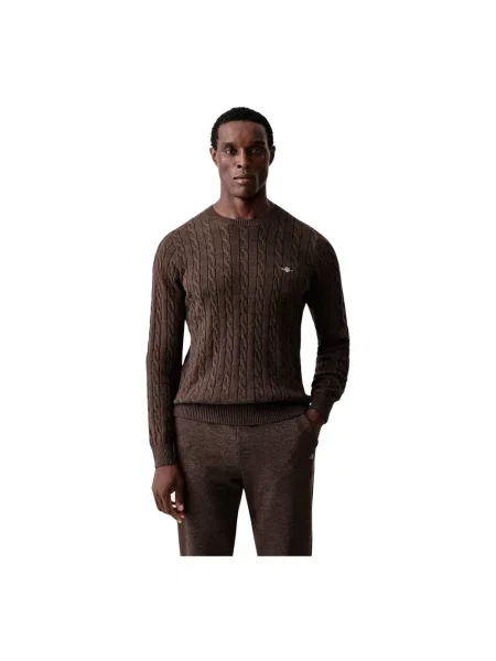 Sweter Gant brązowy