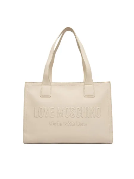 Love Moschino Geantă de umăr fildeş alb