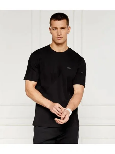 BOSS GREEN Tricou Jagged negru