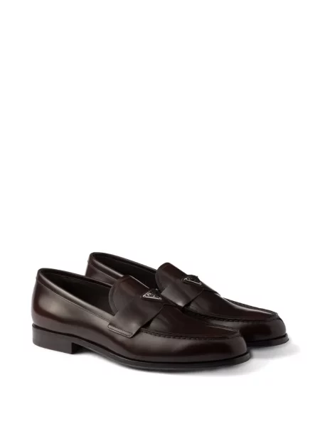 Pantofi loafer Prada din piele maro