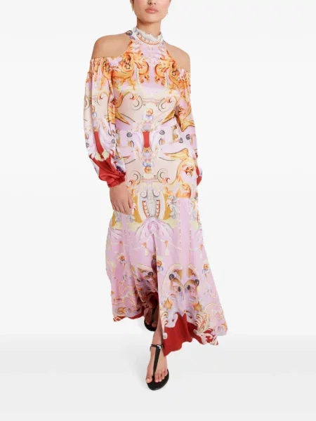 Raštuotas kostiumas suknele Temperley London rožinė