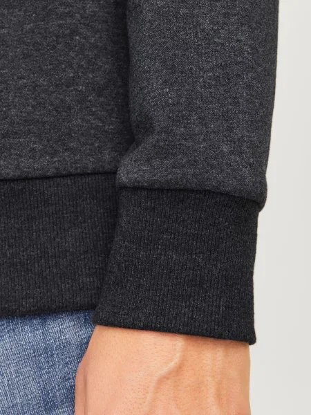 JACK & JONES Mikina JJALVIS čierna melírovaná biela