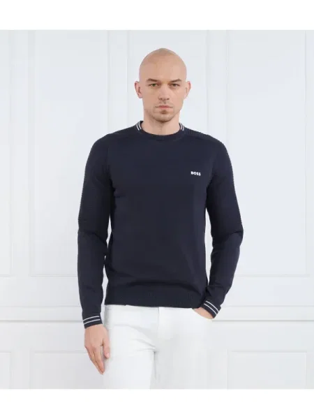 BOSS GREEN Pulover Rolet verde