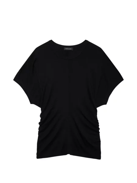 Tricou Anine Bing drapate negru