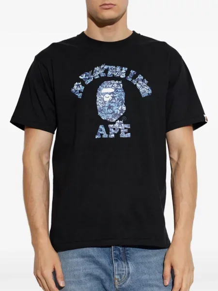 Tricou A Bathing Ape® cu imagine negru