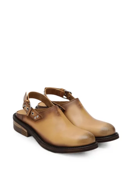 Papuci tip mules Miu Miu cu cataramă slingback