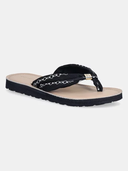 Női flip-flop papucs Tommy Hilfiger Chain Print Elevated Sandal space blue. Méret: 38 EU kék
