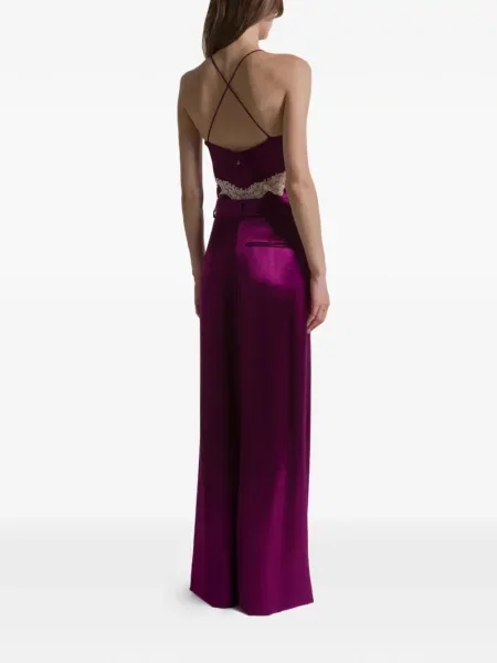 Pantaloni Alberta Ferretti plisate violet