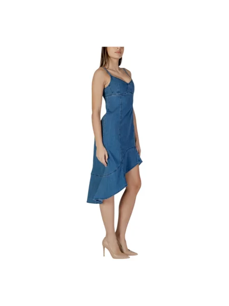 Długa mała sukienka maxi Desigual niebieska