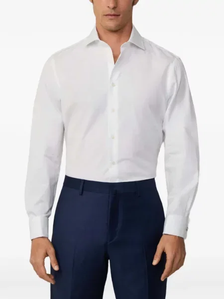 Cămașă Hackett London business din poplin alb