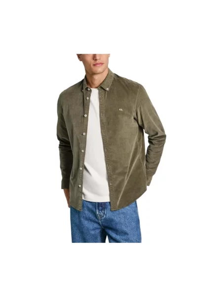 Koszula dżinsowa Pepe Jeans casual zielona
