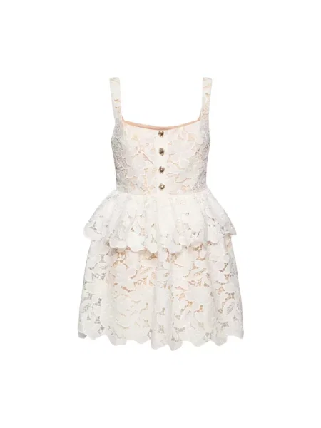 Mała mały sukienka mini Self-portrait biała