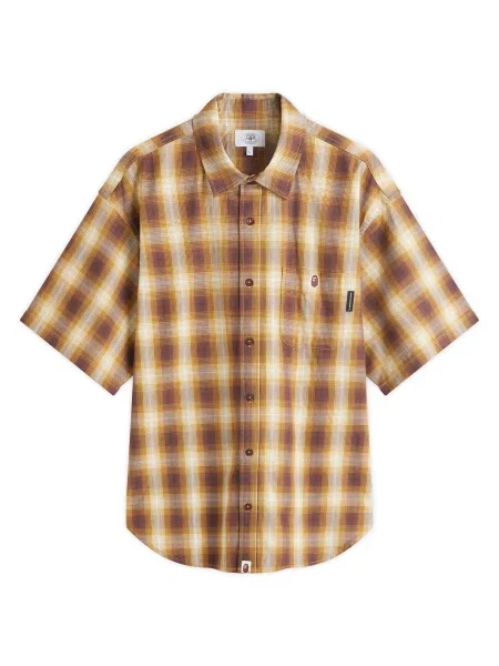 Koszula A Bathing Ape® w kratę żółta