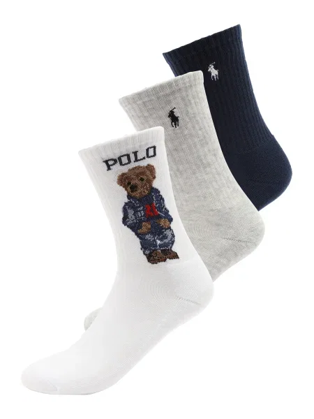 Polo Ralph Lauren Șosete bleumarin / maro / gri amestecat alb