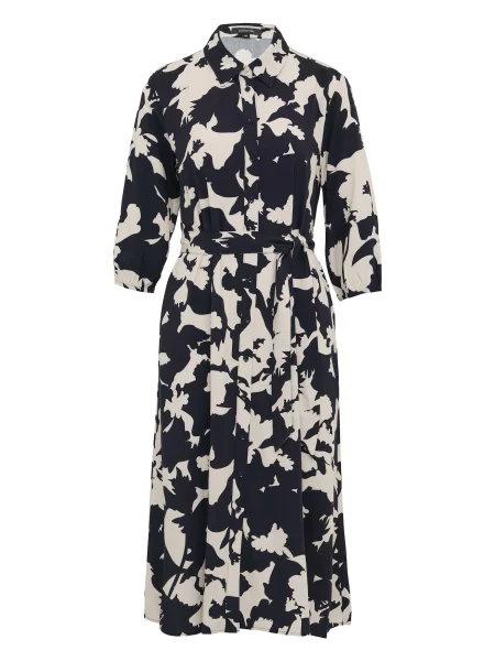 COMMA Dolga srajca svetlo bež črna