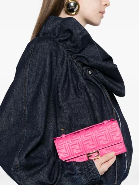 Τσάντα baguette Fendi ροζ