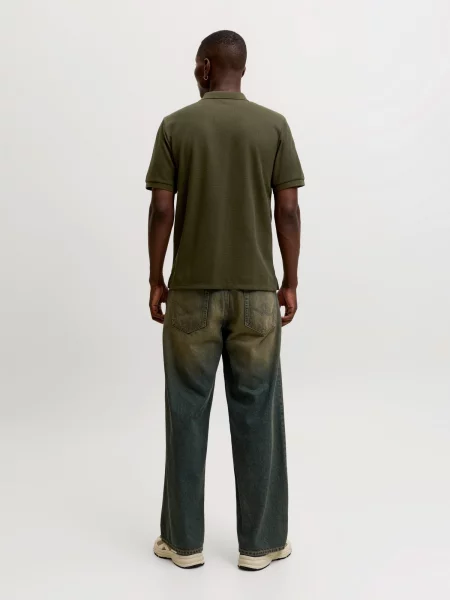 JACK & JONES Tričko JJEAustin olivová