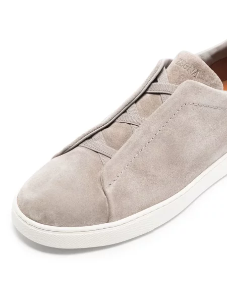 Sneakersy Zegna zamszowe wsuwane szare
