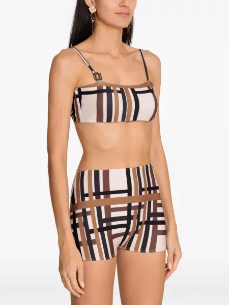 Bikini Amir Slama w kratkę z nadrukiem