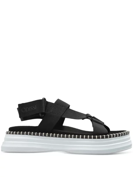 Sandale Odissì cu broderie negru