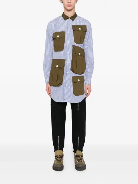 Cămașă Comme Des Garcons Homme Plus plisată albastru