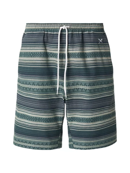 Iriedaily Hlače Vintachi / grafit / smaragdno zelena / kraljevski zelena siva