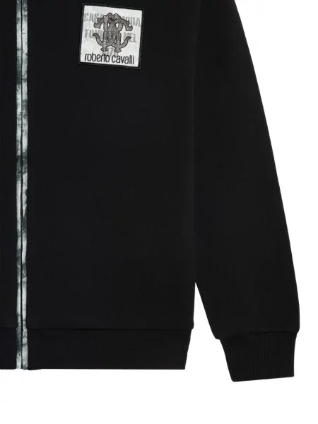 Bluza z kapturem dziecięca Roberto Cavalli czarna