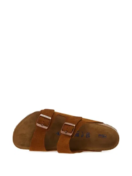 Sandale Birkenstock din piele de căprioară maro