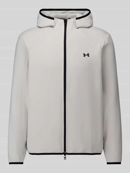 Kurtka treningowa o kroju regular fit z domieszką bawełny model Unstoppable Fleece' Under Armour biała